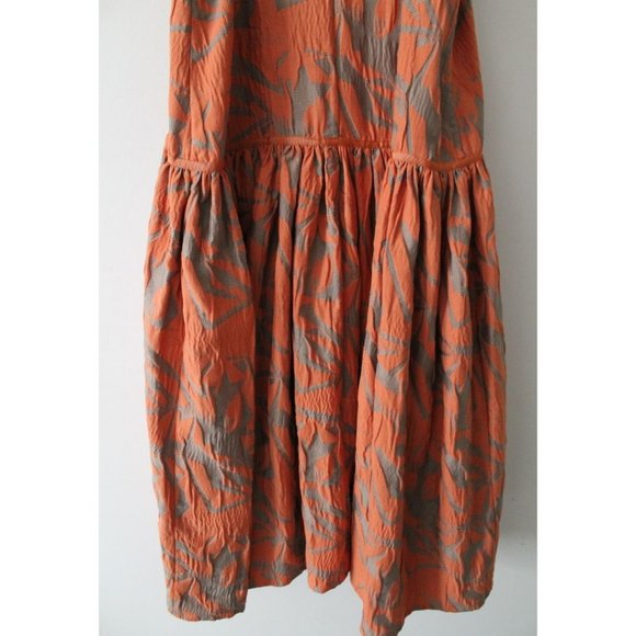Alexis Garcelle Cotton Cutout Midi Dress In Amber Size Medium - Picture 7 of 9